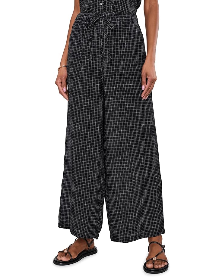 Eileen Fisher Женские брюки из органической льняной сетки с широкими щиколотками в складку