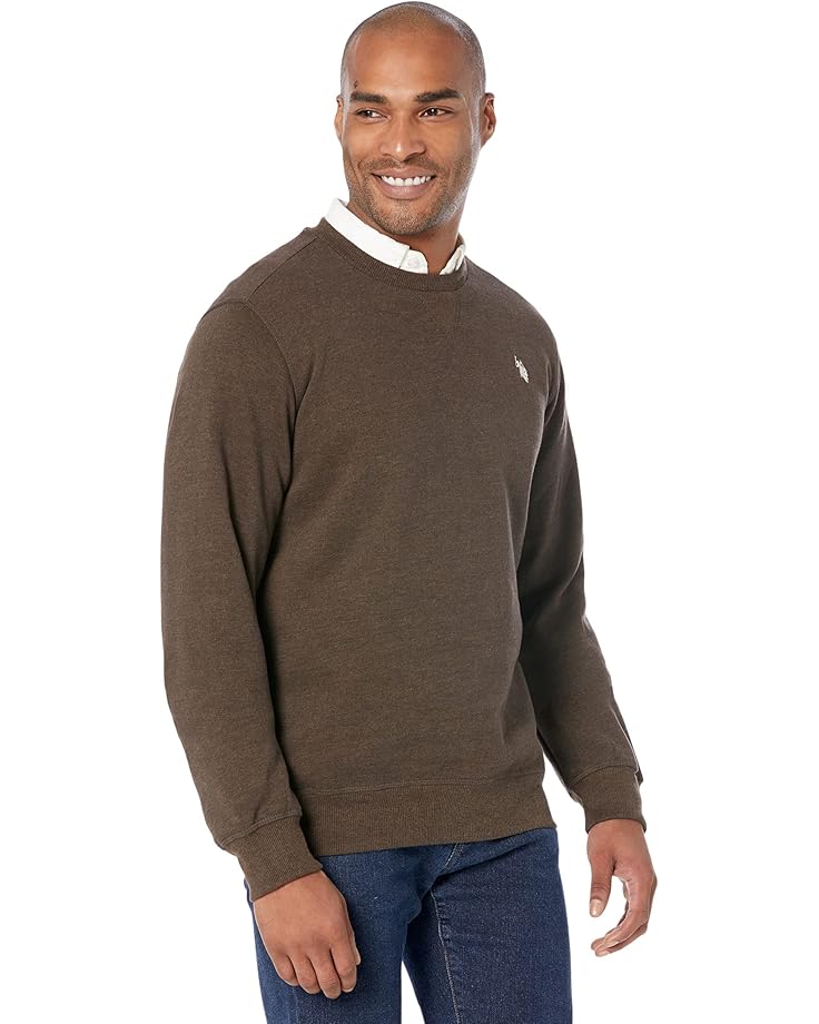 U.S. POLO ASSN. Мужская флисовая толстовка с круглым вырезом и длинным рукавом Popover
