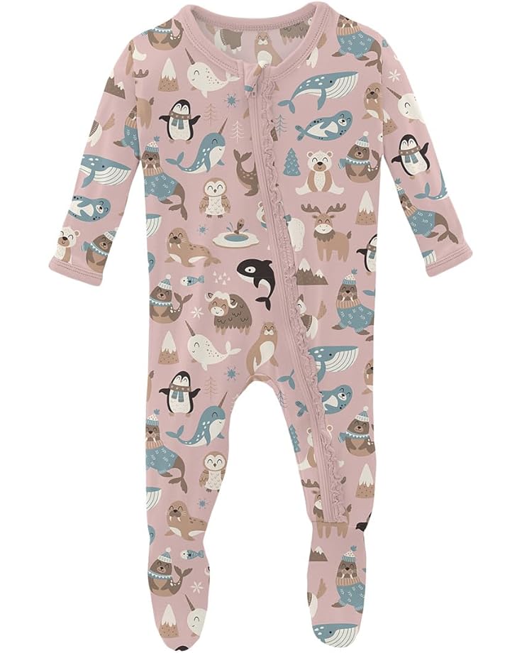 Kickee Pants Kids Футболка с оборками в виде маффина с принтом и двухсторонней застежкой-молнией (для младенцев)