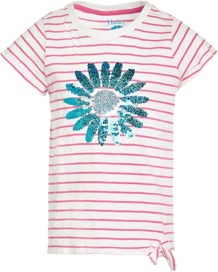 Hatley Kids Футболка с полосатым галстуком в виде сияющего цветка спереди (для малышей / Маленьких детей / больших детей)