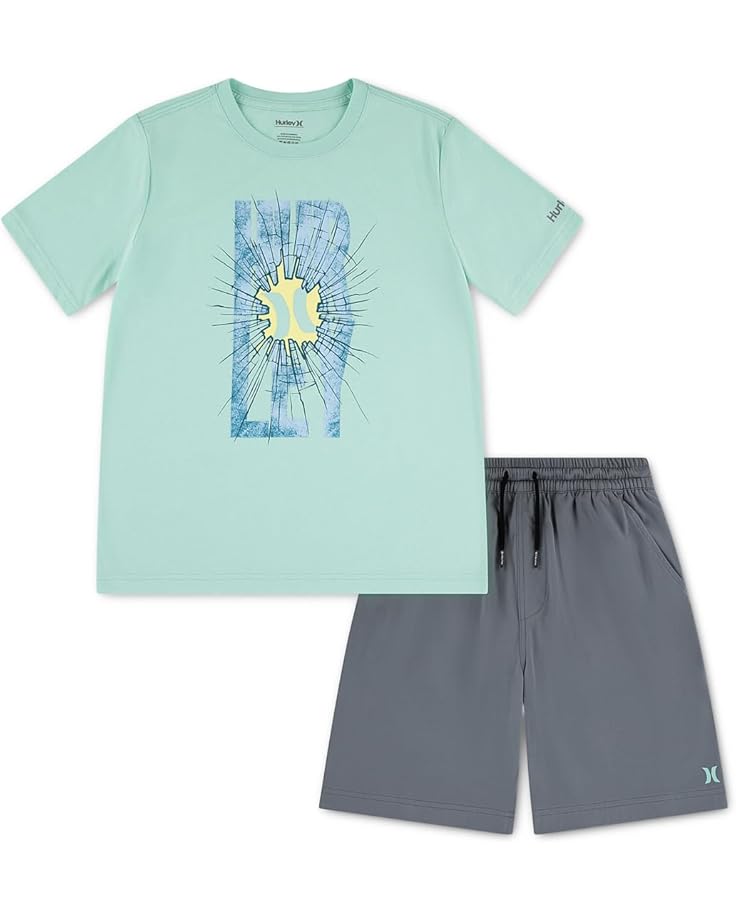 Hurley Kids Футболка с рисунком и короткий комплект H20-Dri (для больших детей)