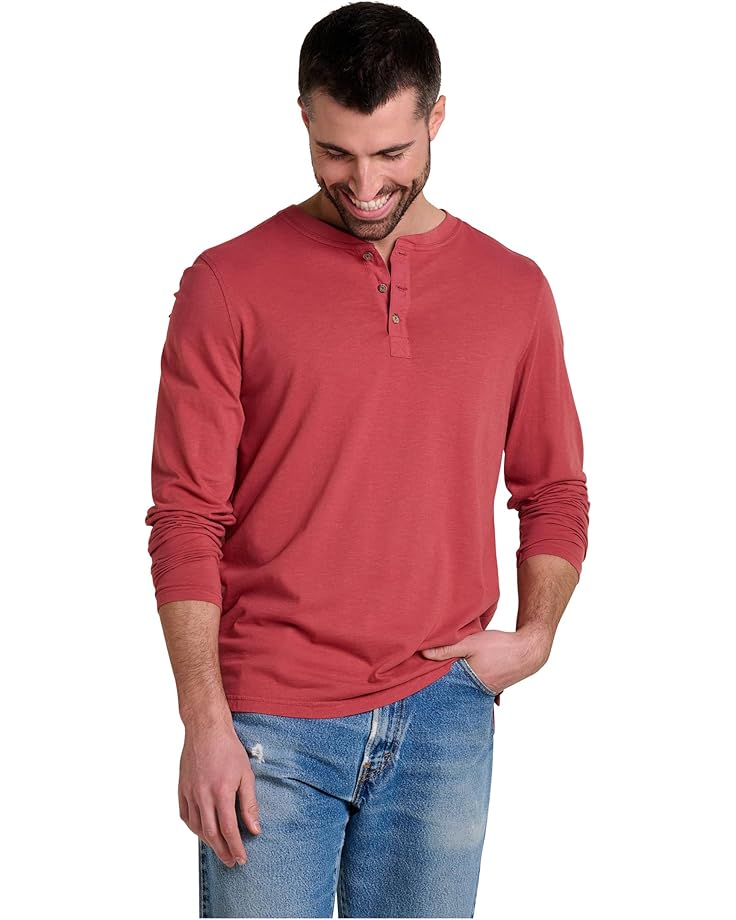 Toad&Co Мужская футболка Primo с длинным рукавом Henley