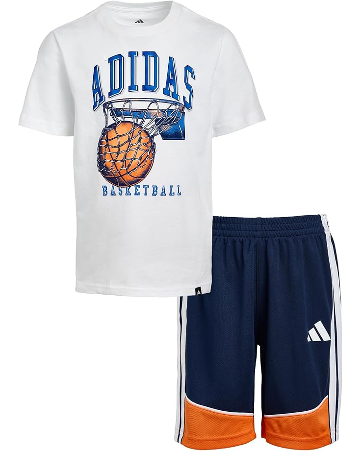 adidas Kids Комплект шорт с цветными вставками (для малышей/Little Kid)