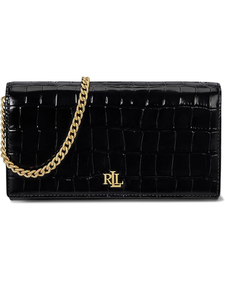 Lauren Ralph Lauren Женское кроссбоди Adair Ii средней длины с тиснением под крокодила