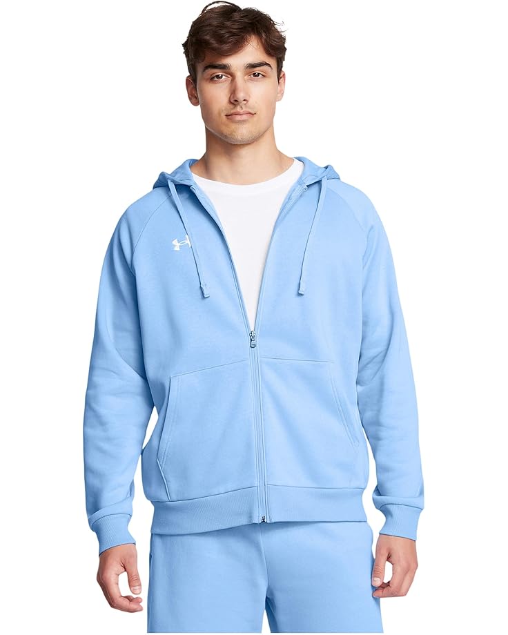 Under Armour Мужская флисовая толстовка Rival с капюшоном на молнии