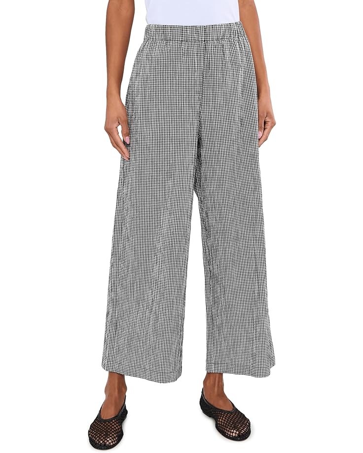 Eileen Fisher Женские брюки в складку из органического хлопка в клетку шириной до щиколоток