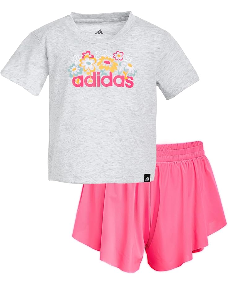 adidas Kids Комплект из футболки с вереском и шортиков в цветочек (для новорожденных)
