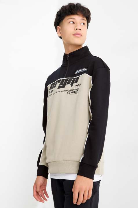 C&A Толстовка 2247751 черный / бежевый