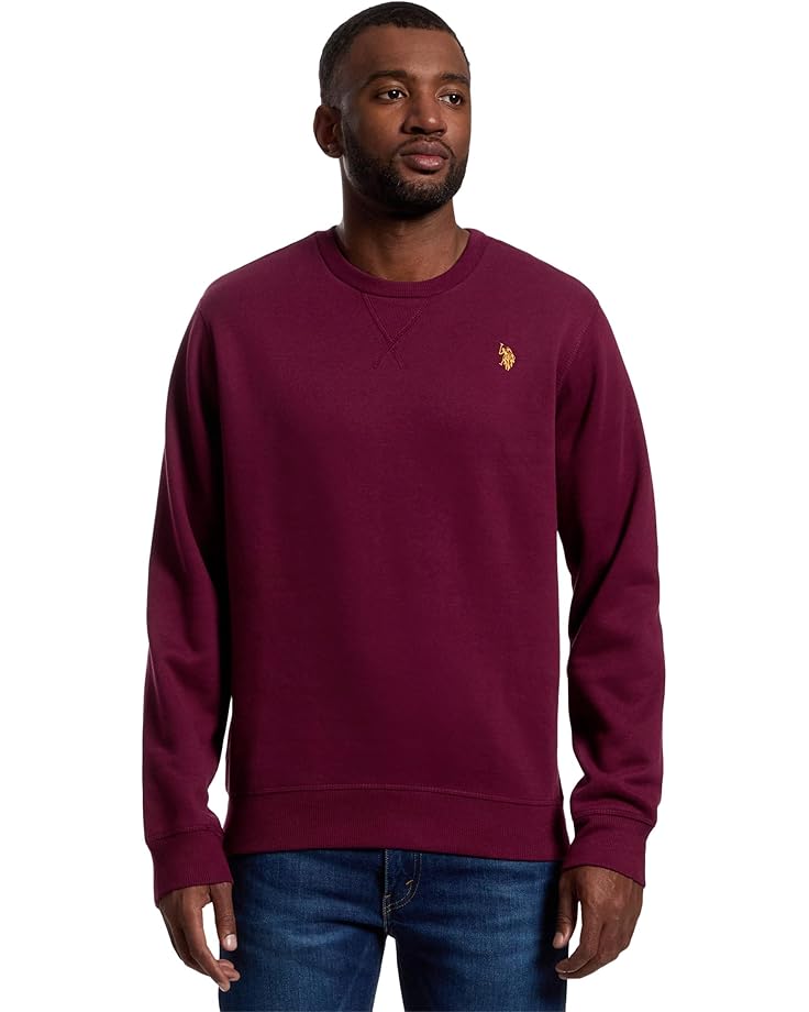 U.S. POLO ASSN. Мужская флисовая толстовка с круглым вырезом и длинным рукавом Popover