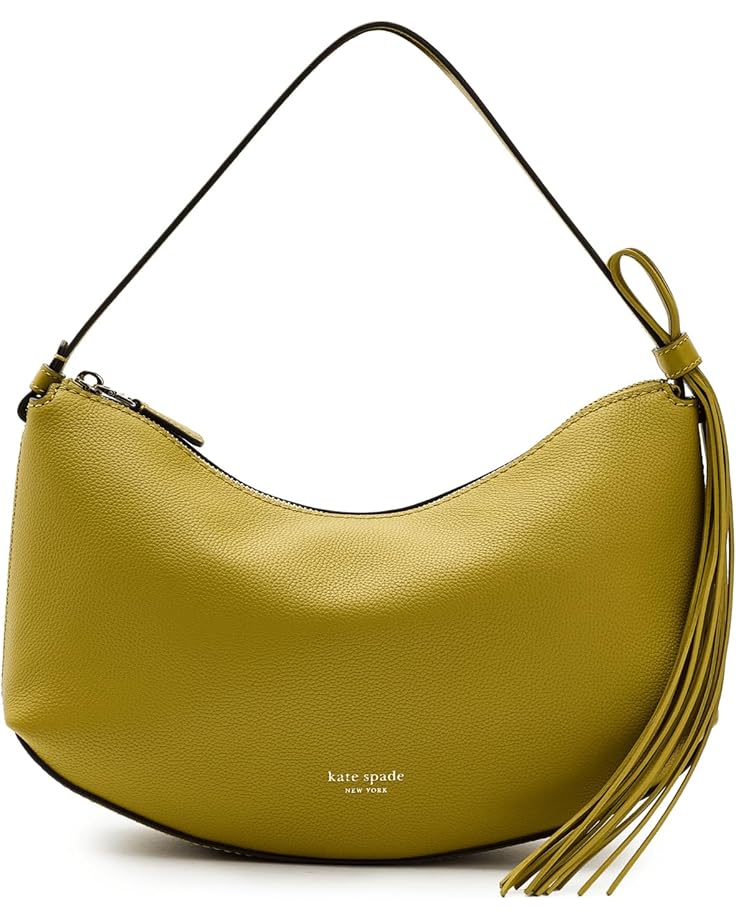 Kate Spade New York Женская кожаная сумка через плечо из гальки на петлях с ремешком с бахромой