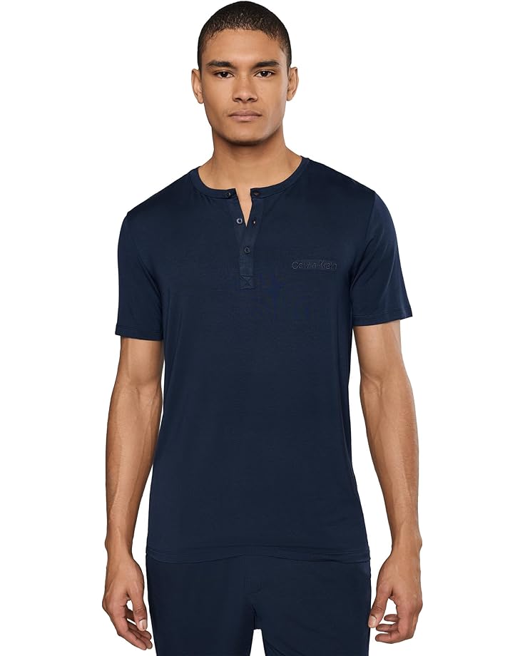 Calvin Klein Underwear Мужская модель Henley из ультрамягкого модала с коротким рукавом