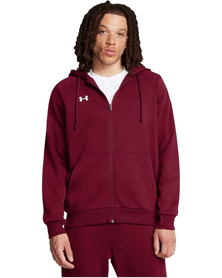 Under Armour Мужская флисовая толстовка Rival с капюшоном на молнии