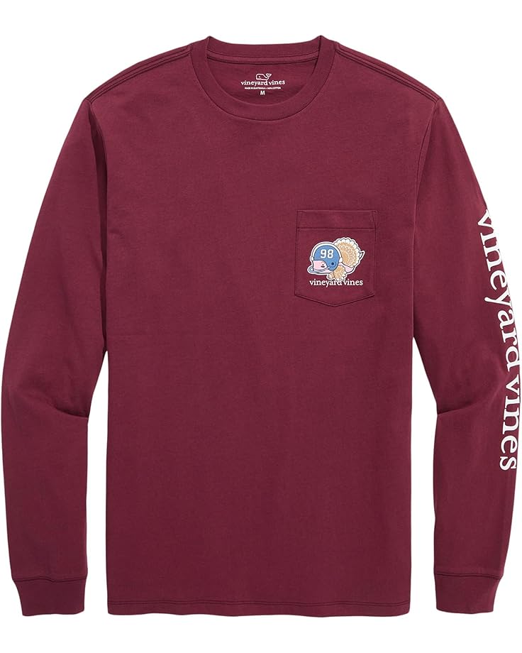 Vineyard Vines Мужская футбольная футболка Turkey Whale Ls