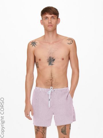 ONLY & SONS Плавательные шорты в полоску с застежкой-молнией C61710935-4288
