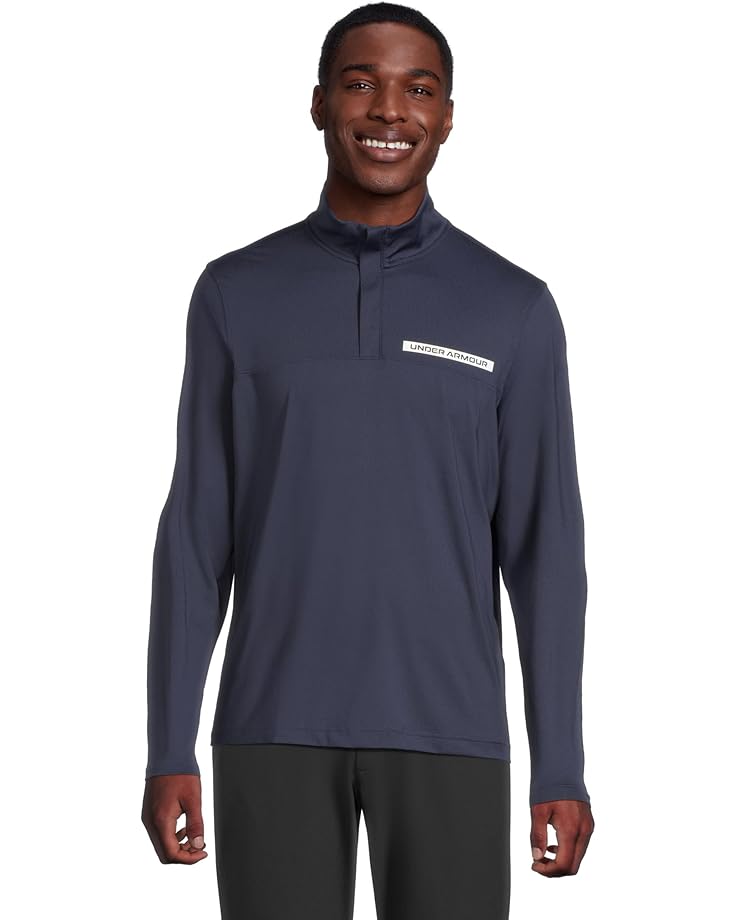 Under Armour Golf Мужская футболка 2 Зеленая на молнии 1/4