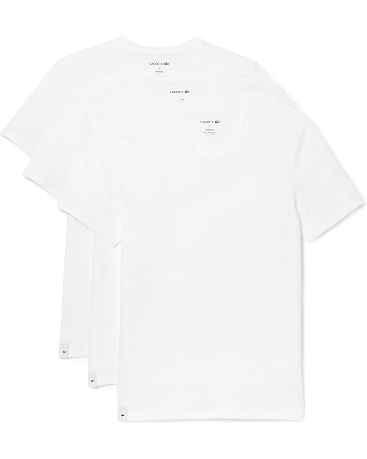 Lacoste Мужская футболка Essential Slim Fit с V-образным вырезом в 3-х упаковках