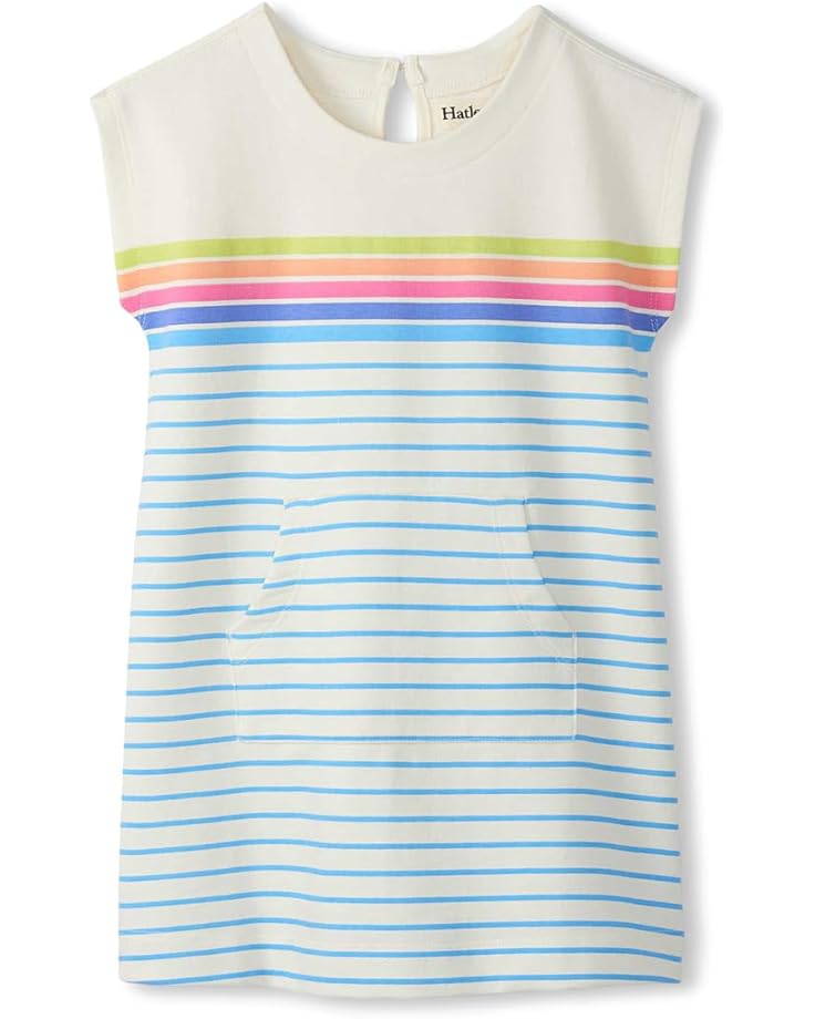 Hatley Kids Платье с напуском в радужную полоску (для малышей / Маленьких деток / больших деток)