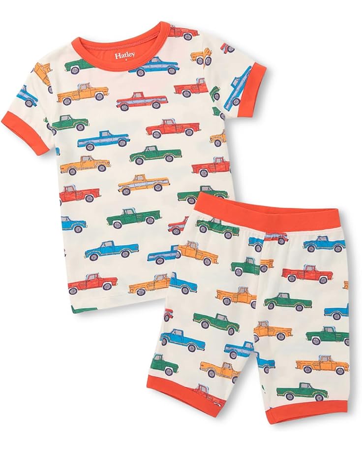 Hatley Kids Короткий пижамный комплект Trucks Bamboo (для малышей / Маленьких детей / больших детей)