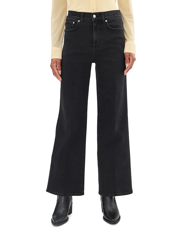 Madewell Женские джинсы с широкими штанинами черного цвета Frost