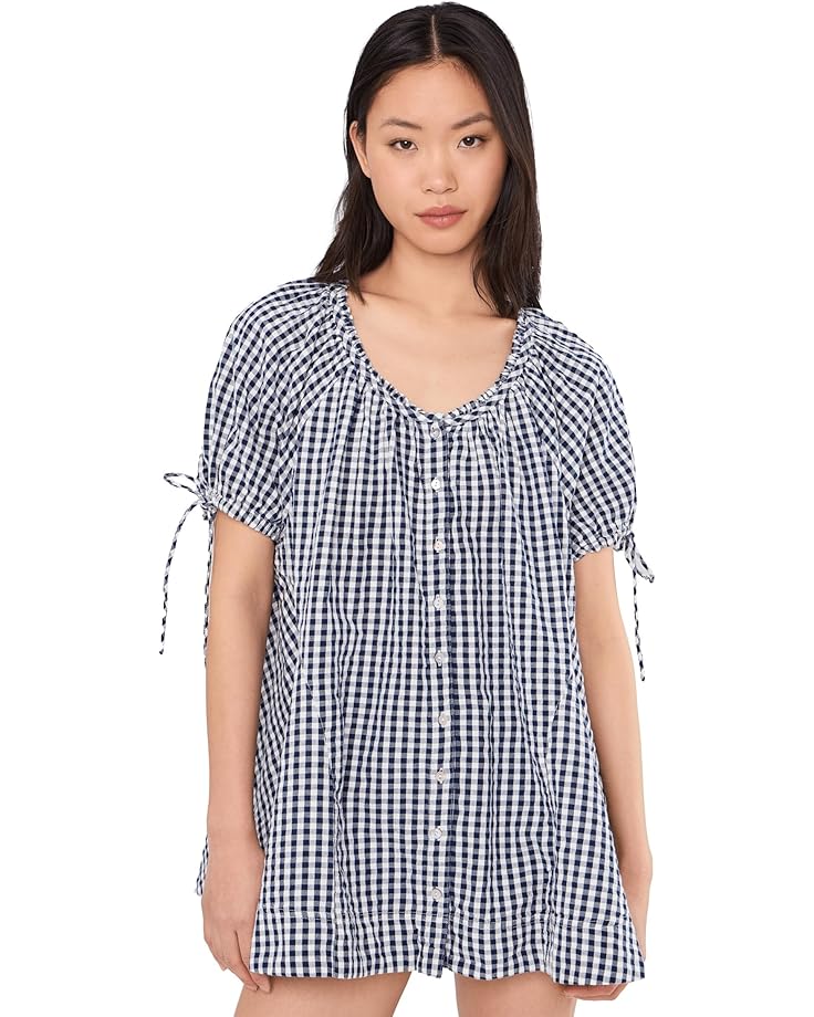Free People Женская туника в клетку Farley