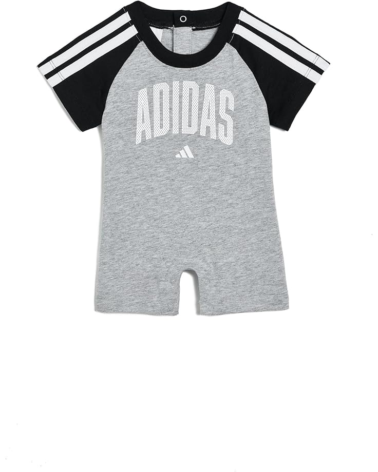 adidas Kids Комбинезон-реглан из вереска в 3 полосы (для новорожденных)