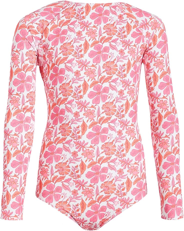 Vineyard Vines Kids Цельнокроеное платье с длинными рукавами и оборками (для малышей / Маленьких деток / больших деток)