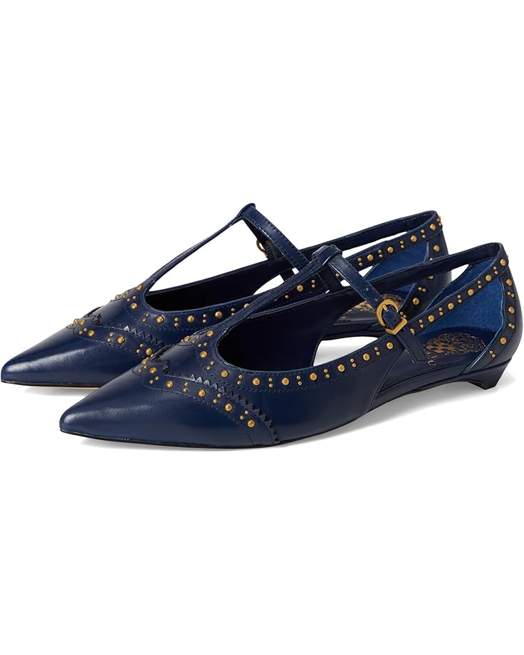 Vince Camuto Женская обувь Valkie на плоской подошве с Т-образным ремешком и каблуком котенка с шипами Valkie
