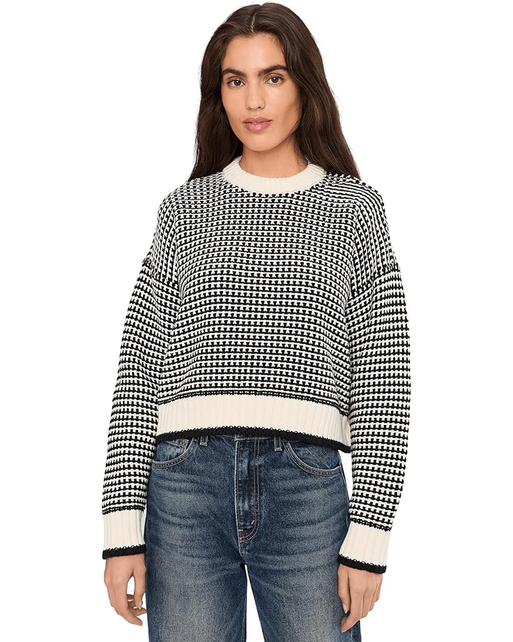 Madewell Женский хлопчатобумажный пуловер Joanna с фактурной строчкой