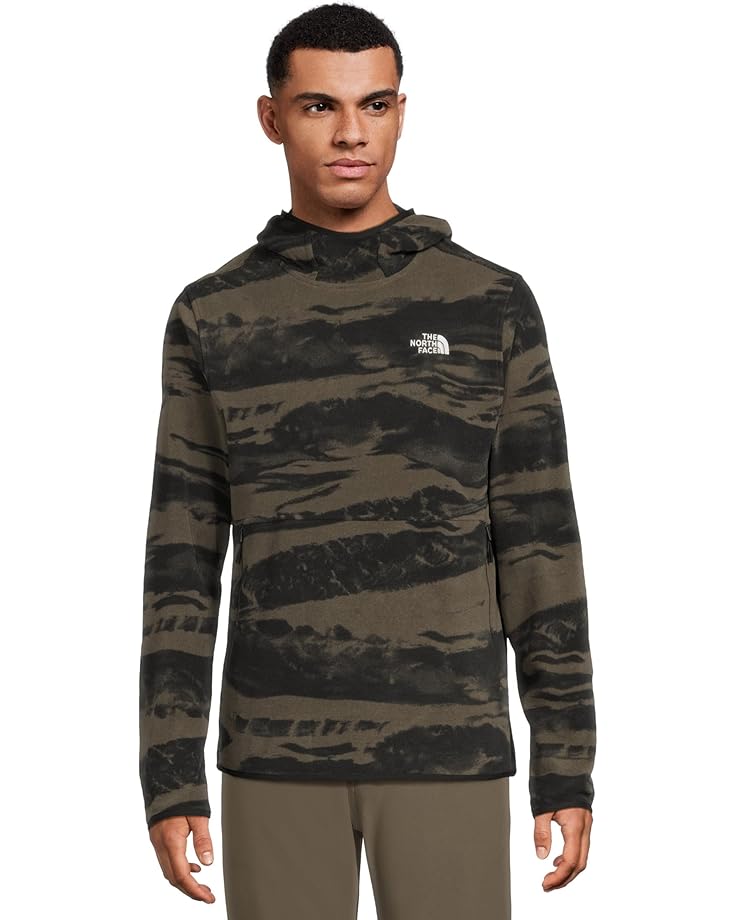 The North Face Мужской флисовый пуловер Glacier с капюшоном и принтом
