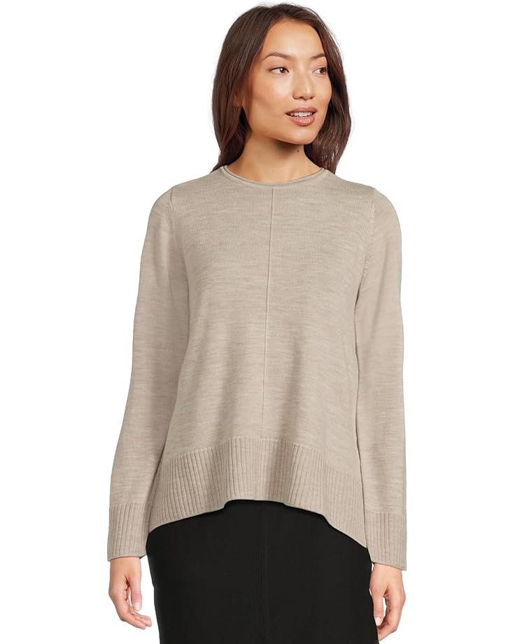 Eileen Fisher Женский свитер с круглым вырезом из мериноса