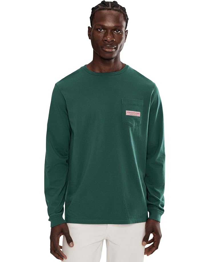 Vineyard Vines Мужская классическая футболка с длинным рукавом в виде коробки с логотипом