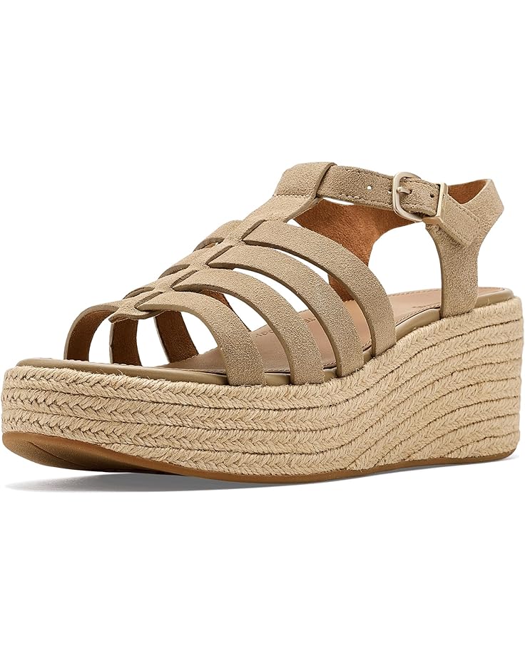 FitFlop Женские босоножки на танкетке из эспадрильи в рыбацком стиле на платформе