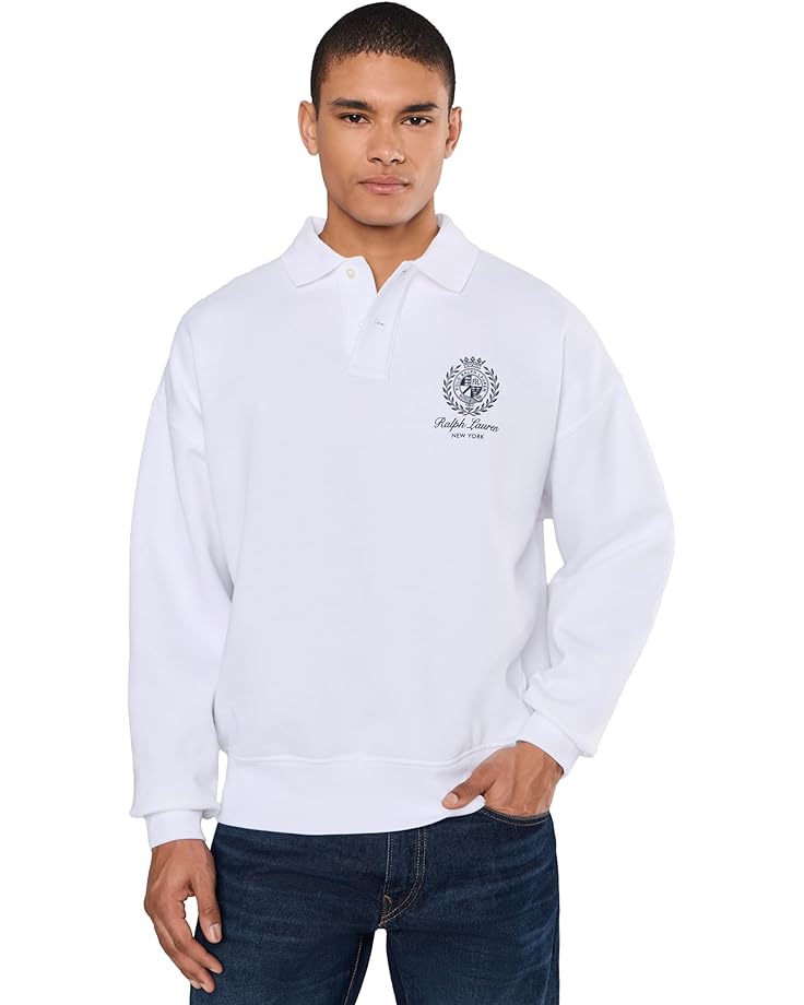 Polo Ralph Lauren Мужская флисовая толстовка свободного кроя с графическим рисунком