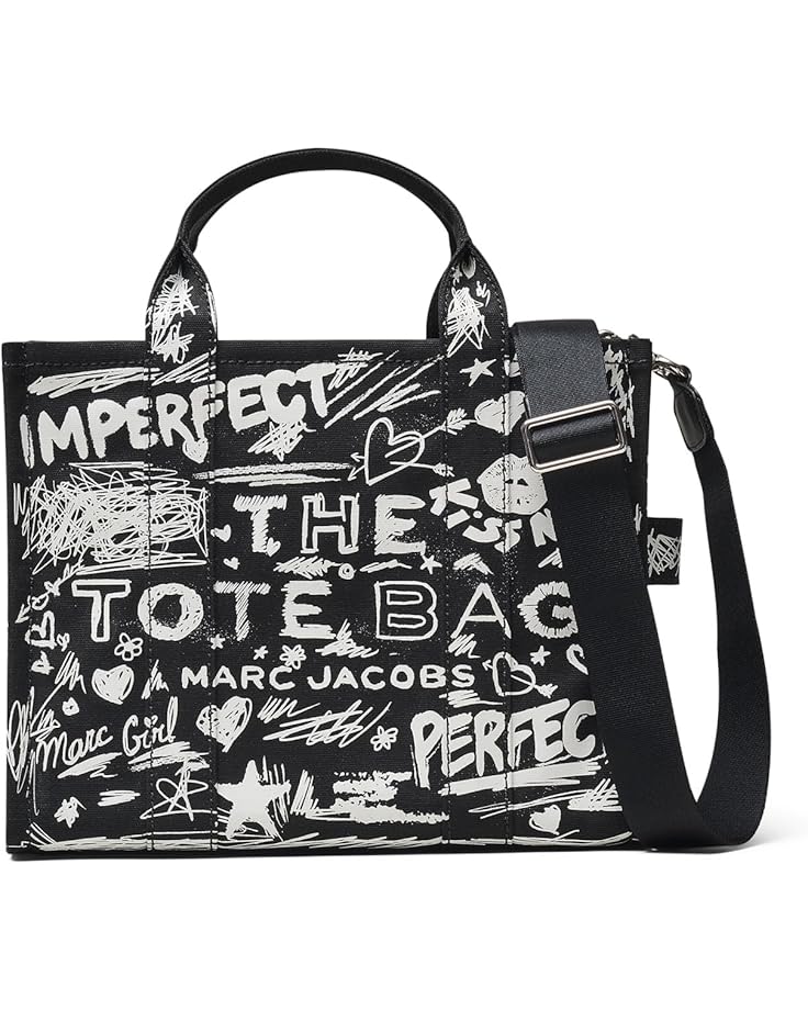 Marc Jacobs Женская холщовая сумка-тоут среднего размера в стиле панк Scribble