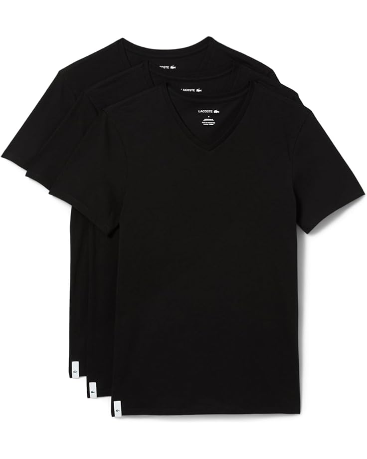 Lacoste Мужская футболка Essential Slim Fit с V-образным вырезом в 3-х упаковках