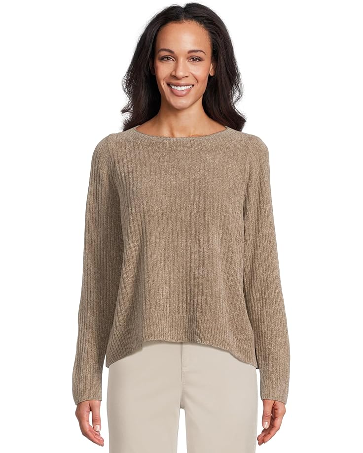 Eileen Fisher Женский миниатюрный свитер с квадратной проймой из смеси синели
