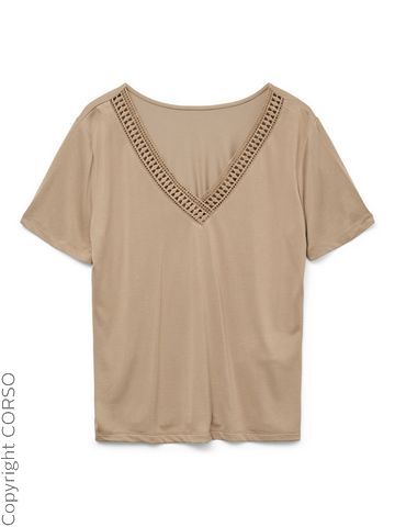 Vero Moda Кружевная 2-полосная футболка Vmsavannah C10593068-4281
