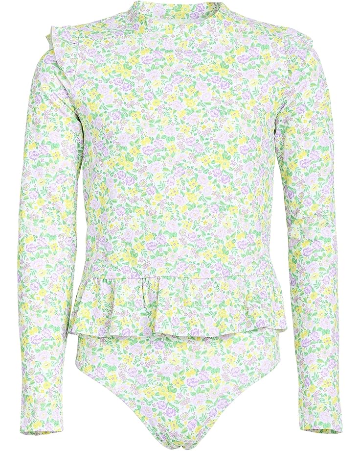 Janie and Jack Плавательный комплект Rashguard с цветочными оборками (для малышей / Маленьких детей / больших детей)
