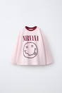 Zara Футболка С розовым принтом NIRVANA ®