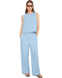 Lightweight Organic Cotton Denim Round Neck Shell