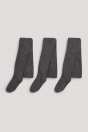 C&A Колготки из 3 комплектов в нескольких упаковках 2262944 темно-серо-меланжевые