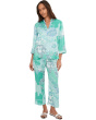 Flourish Printed Satin Pajama Set