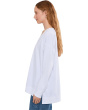 Long Sleeve Open V-Neck Sweatshirt