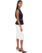 Sleevless Color-Block Belted Midi