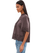 Embroidered Pintuck High-Neck Top