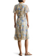 Floral Crinkle Georgette Surplice Dress