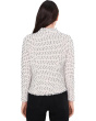 Petite Nep Weave Military Fringe Mix Knit Jacket