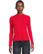 Long Sleeve Mock Neck Knit Top With Button Detail