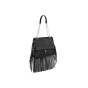 Tasche m.dekorativen Fransen, schwarz