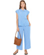 Petite Fairfield Wide Leg Gauze Ankle Pants
